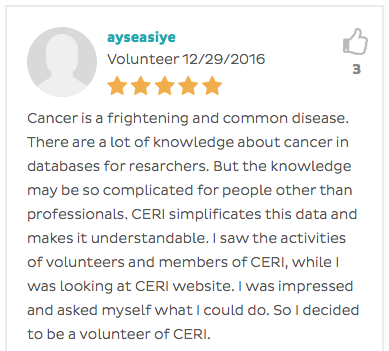 Volunteer at Cancer Education and Research Institute - CERI