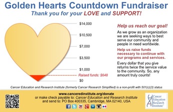 Countdown Fundraiser - Cancer Education and Research Institute - formerly known as Cancer Research Simplified