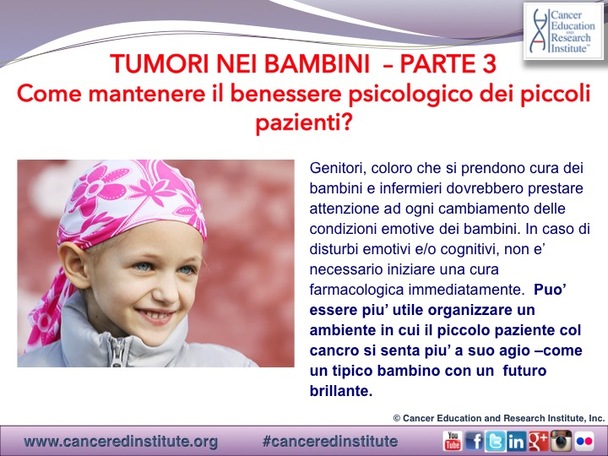 TUMORI NEI BAMBINI - Cancer Education and Research Simplified (CERI)