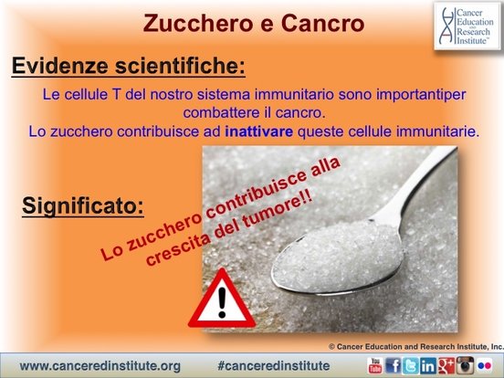 Zucchero e Cancro - Cancer Education and Research Institute (CERI)
