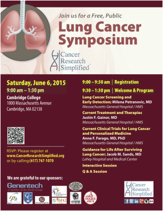 Free Public Lung Cancer Symposium - Cancer Research Simplified