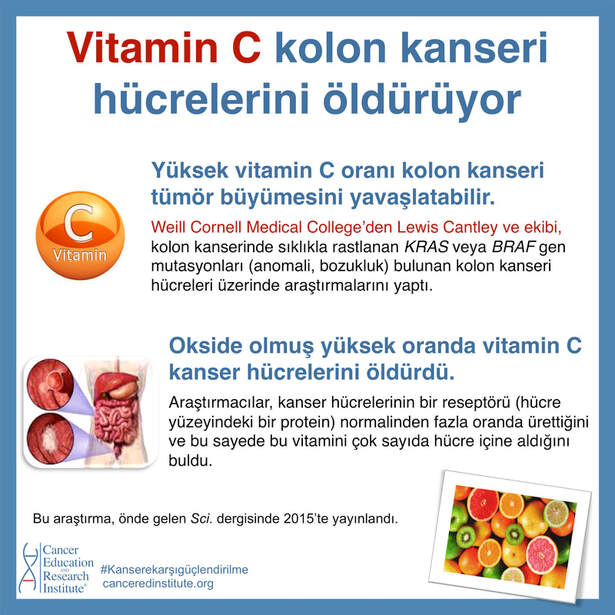 Vitamin C kolon kanseri hücrelerini öldürüyor - Cancer Education and Research Institute (CERI) 